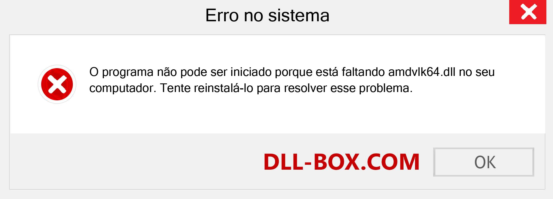 Arquivo amdvlk64.dll ausente ?. Download para Windows 7, 8, 10 - Correção de erro ausente amdvlk64 dll no Windows, fotos, imagens