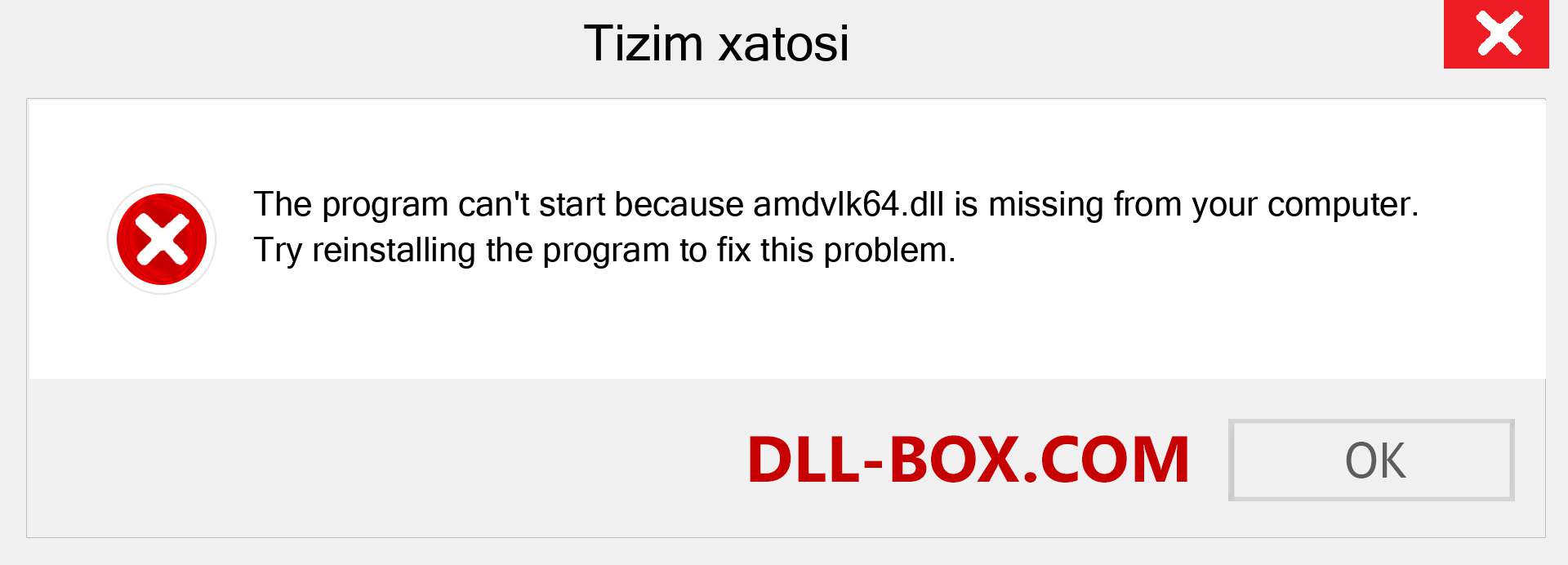 amdvlk64.dll fayli yo'qolganmi?. Windows 7, 8, 10 uchun yuklab olish - Windowsda amdvlk64 dll etishmayotgan xatoni tuzating, rasmlar, rasmlar